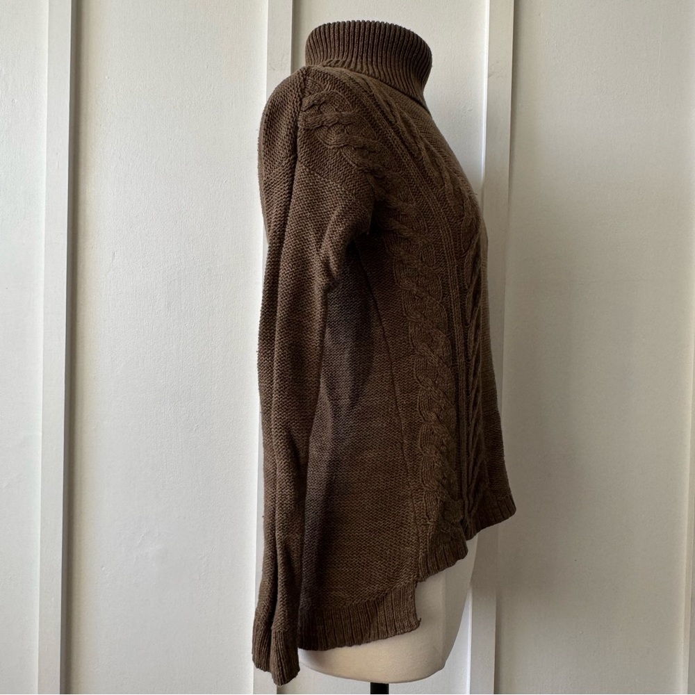 Old Navy Olive Green Cable Knit Turtleneck‎ Sweater – Size Medium - Picture 5 of 8